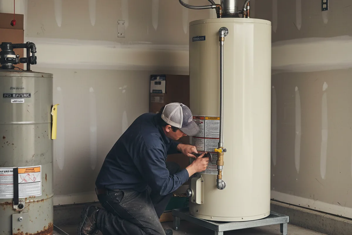 Water heater and shutoff valve replacement in Grand Island